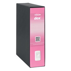 Registratore dox 1 - dorso 8 cm - commerciale 23x29,7 cm - rosa - esselte