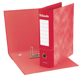 Registratore essentials g73 - dorso 8 cm - commerciale 23x30 cm - rosso - esselte