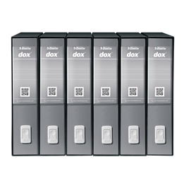 Registratore dox 2 - dorso 8 cm - protocollo 23x34 cm - grigio chiaro - esselte