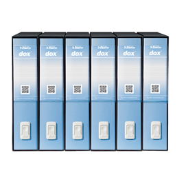 Registratore dox 2 - dorso 8 cm - protocollo 23x34 cm - azzurro - esselte