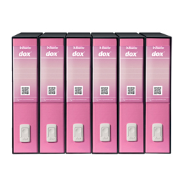 Registratore dox 2 - dorso 8 cm - protocollo 23x34 cm - rosa - esselte