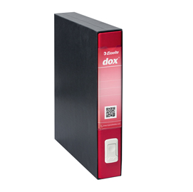 Registratore dox 4  - dorso 5 cm - commerciale 23x29,7 cm - rosso - esselte