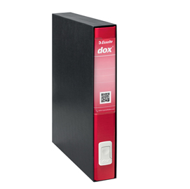 Registratore dox 5 - dorso 5 cm - protocollo 23x34 cm - rosso - esselte