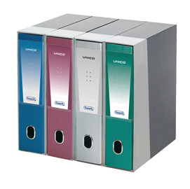 Registratore unico - dorso 8 cm - protocollo 23x33 cm - blu metallizzato - favorit