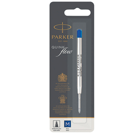 Refill quink flow - punta media - blu  - parker
