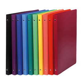 Raccoglitore - 4 anelli tondi 15 mm - ppl opaco - dorso 2,5 cm - 22x30 cm - colori assortiti - exacompta