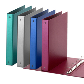 Raccoglitore europa - 4 anelli tondi 30 mm - dorso 4 cm - 22x30 cm - grigio metallizzato - favorit