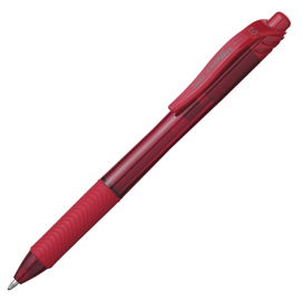 Roller a scatto energel x click bl110 - punta 1,0mm - rosso  - pentel