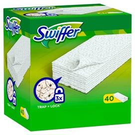 Ricarica swiffer dry - bianco - swiffer - conf. 40 pezzi
