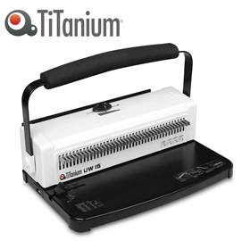 Rilegatrice uw15 - manuale - dorso metallico 34 anelli 3:1 - titanium