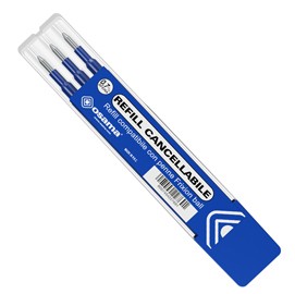 Refill per penne gel cancellabili  - punta 0,70mm - blu - osama - conf. 3 pezzi