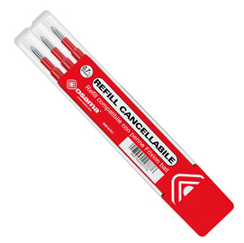 Refill per penne gel cancellabili  - punta 0,70mm - rosso - osama - conf. 3 pezzi