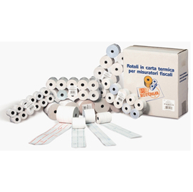 Rotoli registratori cassa lunga durata - 59,5 mm x 60 mt - diametro esterno 68 mm - anima 12 mm - 55 gr - carta termica - rotomar - blister 10 rotoli