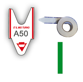 Rotolo da 2000 ticket per elimina code - verde - printex - conf. 5 rotoli