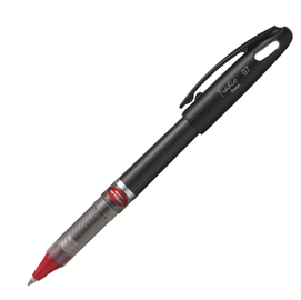 Roller con cappuccio energel tradio - punta 0,7mm - rosso - fusto nero - pentel