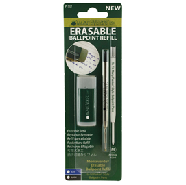 Refill cancellabile per sfera parker - nero - punta media  - blister 1 refill + gomma - monteverde