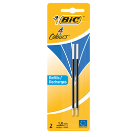 Refill roller  - punta 1,00mm - blu - bic - conf. 2 pezzi