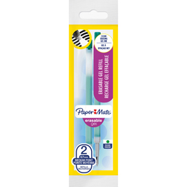 Refill sfera erasable gel  - punta 0,7mm - verde - papermate -  conf. 2 pezzi