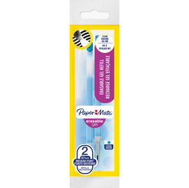 Refill a sfera gel cancellabili erasable gel - punta 0,7mm - turchese - papermate -  conf. 2 pezzi