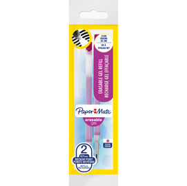 Refill sfera erasable gel - punta 0,7mm - rosa  - papermate -  conf. 2 pezzi