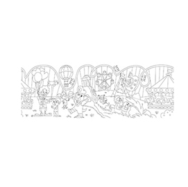 Rotolo creativo adesivo - tema parco divertimento - 30x400cm - info