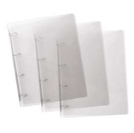 Raccoglitore lumina - ppl - 4 anelli tondi d30 - dorso 4 cm - 22x30 cm - trasparente - favorit