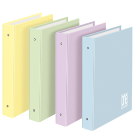 Raccoglitore pastel one color - 4 anelli - diametro 30 mm - 26x32 cm - colori assortiti - blasetti