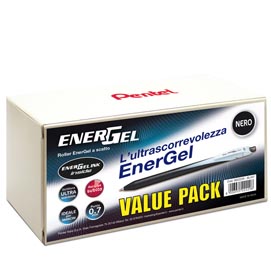 Roller energel slim - punta 0,7 mm - nero - value pack 20+4 pezzi