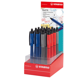 Roller gel palette - colori assortiti - stabilo - expo 16 pezzi