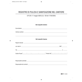 Registro di pulizia e sanificazione nel cantiere - edipro