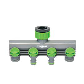 Raccordo rubinetto - 4 uscite - verdemax