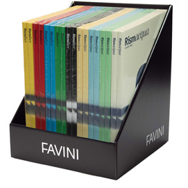Risma acqua e luce - a4 - 200 gr - 50 fogli - colori assortiti - favini - display 18 pezzi