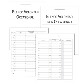 Registro volontari per associazioni - 24 pag - 31 x 24,5 cm - du3192v0100 - data ufficio