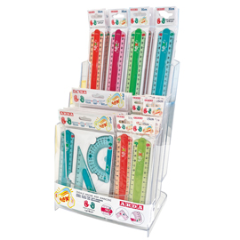 Riighe e squadre flexi leftright - colori assortiti - arda - conf. 45 pezzi