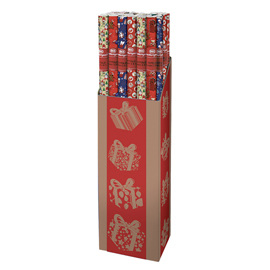 Rotolo carta regalo natale - 3  x 1 m - fantasia bambini - colori assortiti - sadoch