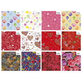 Rotolo carta regalo fantasia - 2 x 0,70 m - rex sadoch