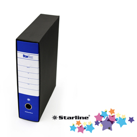 Registratore starbox - dorso 8 cm - protocollo 23x33 cm - blu - starline