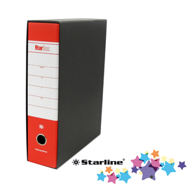 Registratore starbox sfuso - dorso 8 cm - protocollo 23x33 cm - rosso - starline