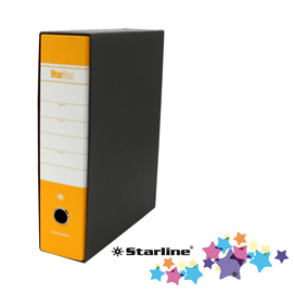 Registratore starbox - dorso 8 cm - protocollo 23x33 cm - giallo - starline