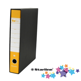 Registratore starbox sfuso - dorso 5 cm - protocollo 23x33 cm - giallo - starline