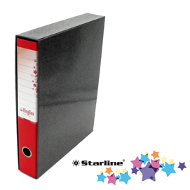 Registratore kingbox - dorso 5 cm - protocollo 23x33 cm - rosso - starline