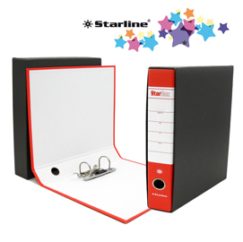 Registratore starbox - dorso 5 cm - commerciale 23x30 cm - rosso - starline