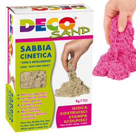 Sabbia cinetica deco sand - 1 kg - fucsia - deco