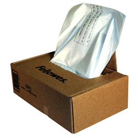 Sacchetto per distruggidocumenti 100 / 165 l - fellowes - conf. 50 pezzi