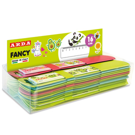 Serie fancy - righello - 16 cm - fantasie assortite - arda