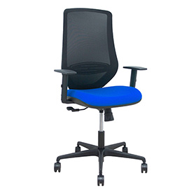 Sedia operativa mardos - con braccioli regolabili - tessuto - blu - piqueras y crespo