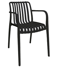 Sedia nives - 56 x 42 x 81 cm - pp - nero - verdelook