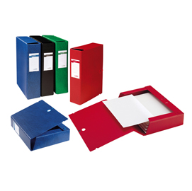 Scatola archivio scatto - dorso 8 cm - 25x35 cm - blu - sei rota