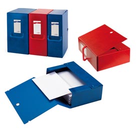 Scatola archivio big - con maniglia - dorso 16 cm - 25x35 cm - blu - sei rota