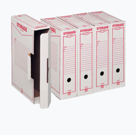 Scatola archivio storage - formato legale - 85x253x355 mm - bianco e rosso - esselte dox